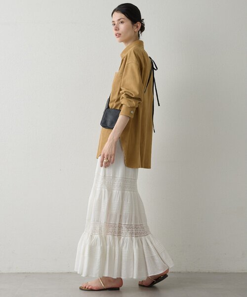 Whim Gazette（ウィムガゼット）の「スエードシャツジャケット（その他アウター・レディース・キャメル・FREE）」の4枚目の写真