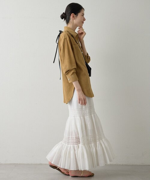 Whim Gazette（ウィムガゼット）の「スエードシャツジャケット（その他アウター・レディース・キャメル・FREE）」の8枚目の写真