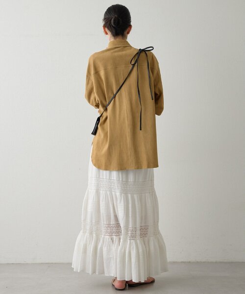 Whim Gazette（ウィムガゼット）の「スエードシャツジャケット（その他アウター・レディース・キャメル・FREE）」の7枚目の写真