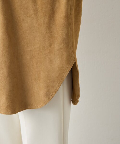 Whim Gazette（ウィムガゼット）の「スエードシャツジャケット（その他アウター・レディース・キャメル・FREE）」の19枚目の写真