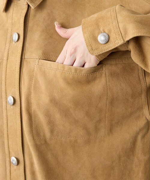 Whim Gazette（ウィムガゼット）の「スエードシャツジャケット（その他アウター・レディース・キャメル・FREE）」の17枚目の写真