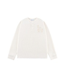 WOKE EDGE（ウォークエッジ）の「ニット｜LA Henley Neck Knit Long Sleeve｜WOKE EDGE（ニット/セーター）」