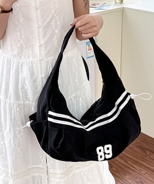 Teem Store(チームストア)の「スポーティ2ライントートバッグ(トートバッグ・レディース・レッド/ホワイト/ブラック・F)」の2枚目の写真