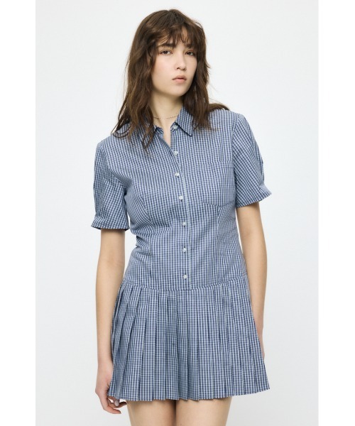 MOUSSY(マウジー)の「PLEATED SHIRT ミニドレス(ワンピース・レディース・オフホワイト/ベージュ系その他/ダークネイビー/ブルー系その他・1/2)」の12枚目の写真