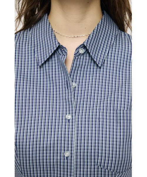 MOUSSY(マウジー)の「PLEATED SHIRT ミニドレス(ワンピース・レディース・オフホワイト/ベージュ系その他/ダークネイビー/ブルー系その他・1/2)」の18枚目の写真