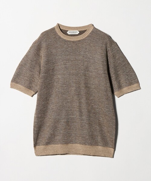 SOVEREIGN(ソブリン)の「<SOVEREIGN>ハニカム ニットTシャツ(Tシャツ/カットソー・メンズ・ブラウン系/グレー系・L/M)」の17枚目の写真