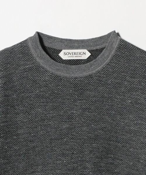 SOVEREIGN(ソブリン)の「<SOVEREIGN>ハニカム ニットTシャツ(Tシャツ/カットソー・メンズ・ブラウン系/グレー系・L/M)」の6枚目の写真
