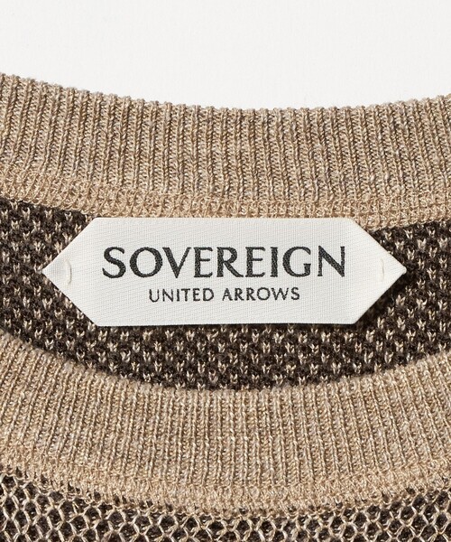 SOVEREIGN(ソブリン)の「<SOVEREIGN>ハニカム ニットTシャツ(Tシャツ/カットソー・メンズ・ブラウン系/グレー系・L/M)」の8枚目の写真