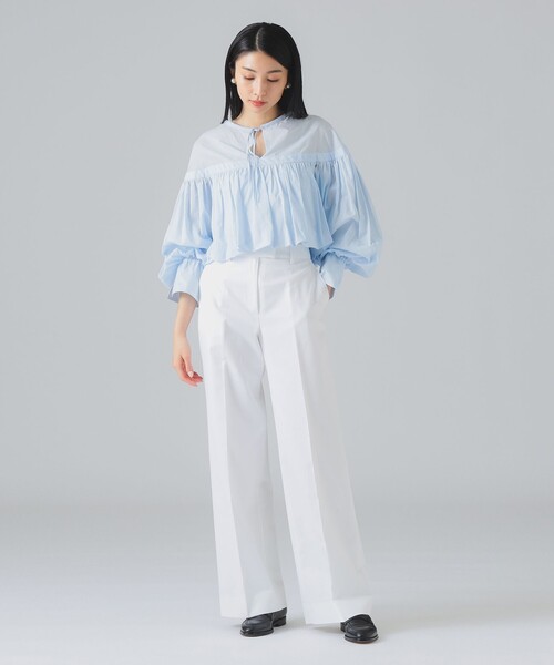 EFFE BEAMS(エッフェビームス)の「バルーン ボリュームスリーブ ブラウス(シャツ/ブラウス・レディース・オフホワイト/サックスブルー/その他7・ONE SIZE)」の5枚目の写真