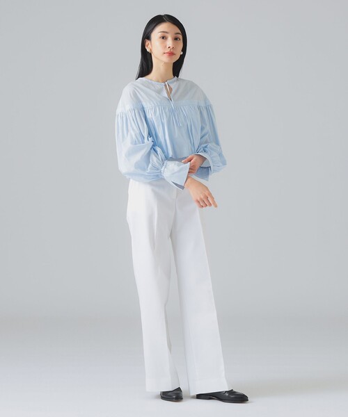 EFFE BEAMS(エッフェビームス)の「バルーン ボリュームスリーブ ブラウス(シャツ/ブラウス・レディース・オフホワイト/サックスブルー/その他7・ONE SIZE)」の6枚目の写真