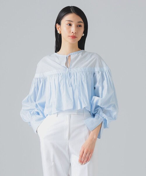EFFE BEAMS(エッフェビームス)の「バルーン ボリュームスリーブ ブラウス(シャツ/ブラウス・レディース・オフホワイト/サックスブルー/その他7・ONE SIZE)」の7枚目の写真