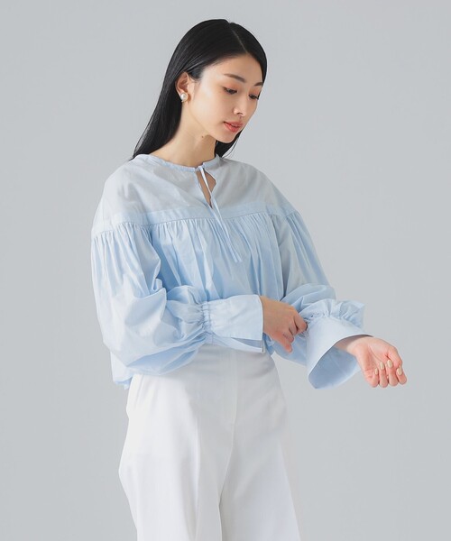 EFFE BEAMS(エッフェビームス)の「バルーン ボリュームスリーブ ブラウス(シャツ/ブラウス・レディース・オフホワイト/サックスブルー/その他7・ONE SIZE)」の8枚目の写真