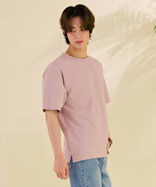CHASECULT（チェイスカルト）の「男性エッセンシャル分割半袖Tシャツ-DBZK5806C0P（Tシャツ/カットソー・メンズ・PINK・100/105/95）」の5枚目の写真