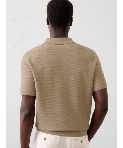 BANANA REPUBLIC FACTORY STORE(バナナリパブリック ファクトリーストア)の「BANANA REPUBLIC FACTORY STORE リファインド テクスチャー ポロセーター(ポロシャツ・メンズ・ネイビー/イエロー/ベージュ/ホワイト・XL/L/M/S)」の6枚目の写真