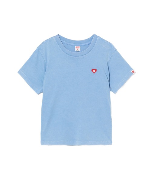 APEE BY A BATHING APE（エイピーバイアベイシングエイプ）の「HEART BADGE CROP TEE #2（Tシャツ/カットソー・レディース・サックスブルー/ピンク/オレンジ/イエロー・X-SMALL/SMALL）」の2枚目の写真