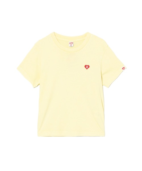 APEE BY A BATHING APE（エイピーバイアベイシングエイプ）の「HEART BADGE CROP TEE #2（Tシャツ/カットソー・レディース・サックスブルー/ピンク/オレンジ/イエロー・X-SMALL/SMALL）」の3枚目の写真