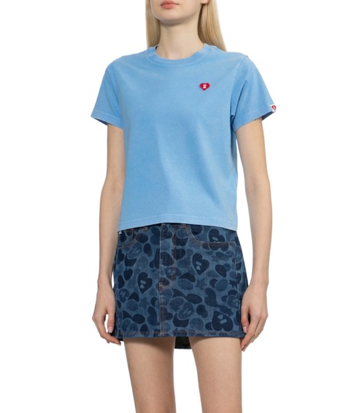 APEE BY A BATHING APE（エイピーバイアベイシングエイプ）の「HEART BADGE CROP TEE #2（Tシャツ/カットソー・レディース・サックスブルー/ピンク/オレンジ/イエロー・X-SMALL/SMALL）」の11枚目の写真