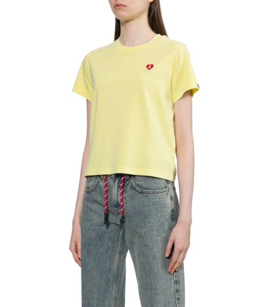 APEE BY A BATHING APE（エイピーバイアベイシングエイプ）の「HEART BADGE CROP TEE #2（Tシャツ/カットソー・レディース・サックスブルー/ピンク/オレンジ/イエロー・X-SMALL/SMALL）」の12枚目の写真