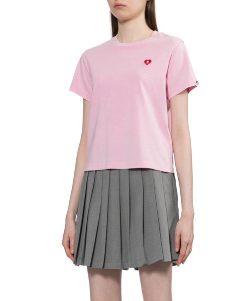 APEE BY A BATHING APE（エイピーバイアベイシングエイプ）の「HEART BADGE CROP TEE #2（Tシャツ/カットソー・レディース・サックスブルー/ピンク/オレンジ/イエロー・X-SMALL/SMALL）」の5枚目の写真