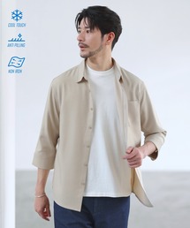 SPU（スプ）の「【セットアップ対応】【防シワ・防ピリング・接触冷感】機能性素材テックリネン七分袖シャツ（シャツ/ブラウス）」