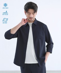 SPU（スプ）の「【セットアップ対応】【防シワ・防ピリング・接触冷感】機能性素材テックリネン七分袖シャツ（シャツ/ブラウス）」