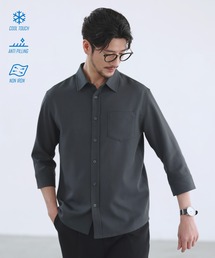SPU（スプ）の「【セットアップ対応】【防シワ・防ピリング・接触冷感】機能性素材テックリネン七分袖シャツ（シャツ/ブラウス）」