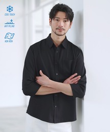 SPU（スプ）の「【セットアップ対応】【防シワ・防ピリング・接触冷感】機能性素材テックリネン七分袖シャツ（シャツ/ブラウス）」