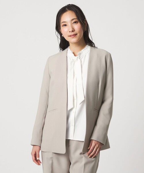 セール】コンフォート ダブルクロス Vネックジャケット ‐セットアップ