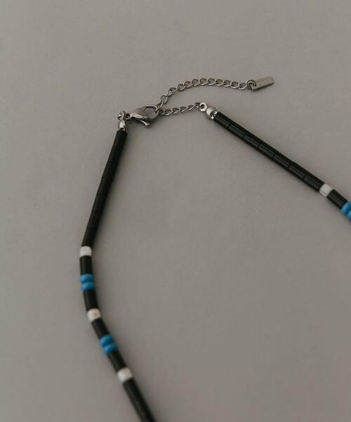 SMELLY（スメリー）の「ステンレスカラービースネックレス（ネックレス・メンズ・ブラック系その他・-）」の2枚目の写真