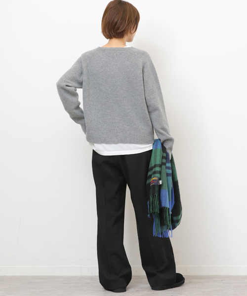 JOURNAL STANDARD relume（ジャーナルスタンダード　レリューム）の「《WEB限定追加2》マットウースフレアタックパンツ（スラックス・レディース・ブラック/チャコールグレー/グレー/ネイビー・38/36）」の18枚目の写真