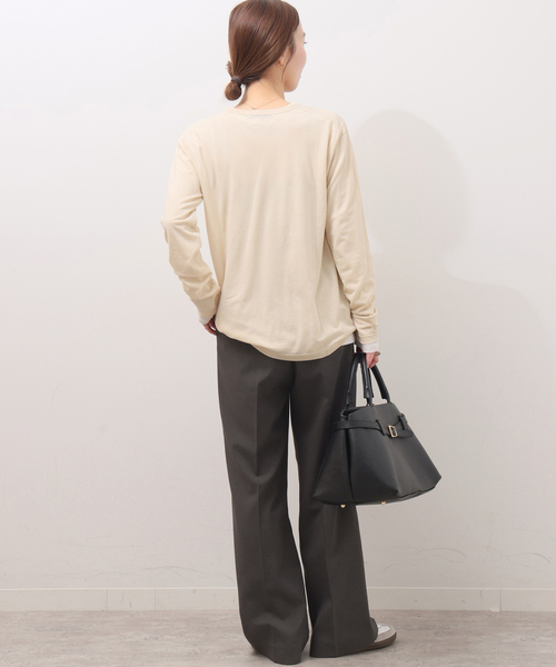 JOURNAL STANDARD relume（ジャーナルスタンダード　レリューム）の「《WEB限定追加2》マットウースフレアタックパンツ（スラックス・レディース・ブラック/チャコールグレー/グレー/ネイビー・38/36）」の10枚目の写真