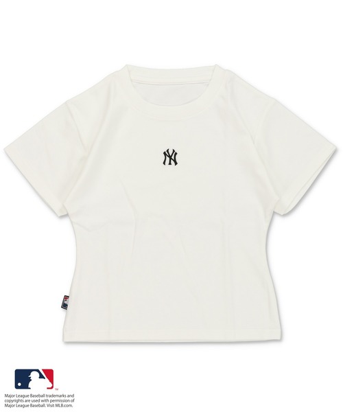 MLB(メジャーリーグベースボール)の「【MLB/メジャーリーグベースボール】半袖ピタカットソー/ワンポイント(Tシャツ/カットソー・レディース・ブラック/ネイビー/オフホワイト・ONESIZE)」の6枚目の写真