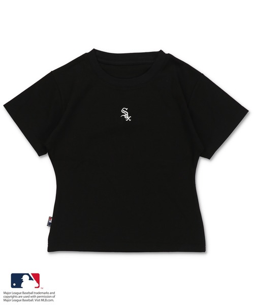 MLB(メジャーリーグベースボール)の「【MLB/メジャーリーグベースボール】半袖ピタカットソー/ワンポイント(Tシャツ/カットソー・レディース・ブラック/ネイビー/オフホワイト・ONESIZE)」の5枚目の写真