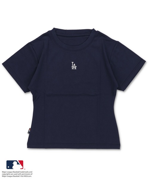 MLB(メジャーリーグベースボール)の「【MLB/メジャーリーグベースボール】半袖ピタカットソー/ワンポイント(Tシャツ/カットソー・レディース・ブラック/ネイビー/オフホワイト・ONESIZE)」の4枚目の写真