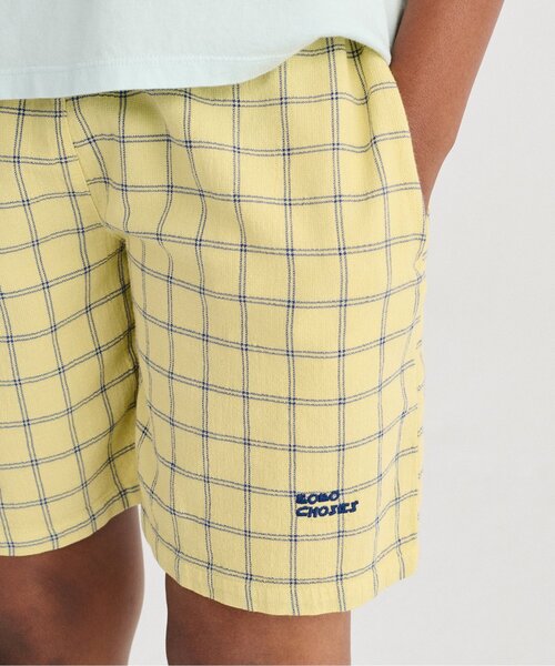 BOBO CHOSES(ボボショーズ)の「Spicy Window Pane 半パンツ・布帛【キッズ】(その他パンツ・キッズ・イエロー・100/110/120/130)」の1枚目の写真