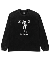 la boxe ピグメントダイイングロングTシャツ