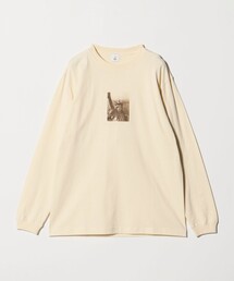 6 | ＜6(ROKU)＞NEW YORK PHOTO BEIGE ロングスリーブTシャツ(Tシャツ/カットソー)