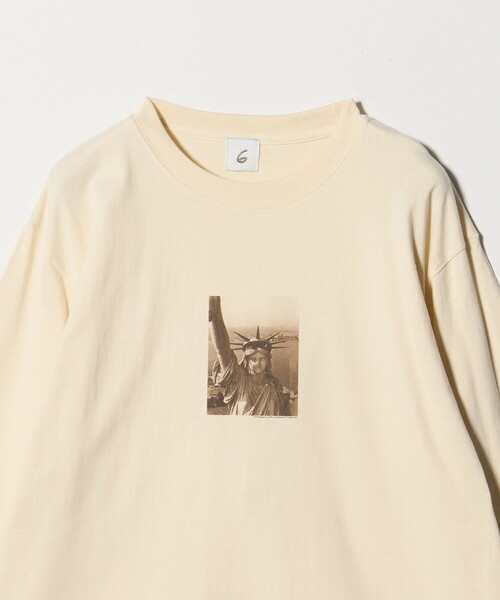6（ロク）の「＜6(ROKU)＞NEW YORK PHOTO BEIGE ロングスリーブTシャツ（Tシャツ/カットソー・レディース・ベージュ・L/S）」の3枚目の写真