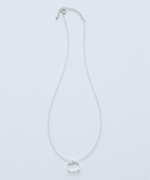 bulle de savon(ビュルデサボン)の「△mokumoku necklace(ネックレス・レディース・クリア/レッド・FREE)」の3枚目の写真