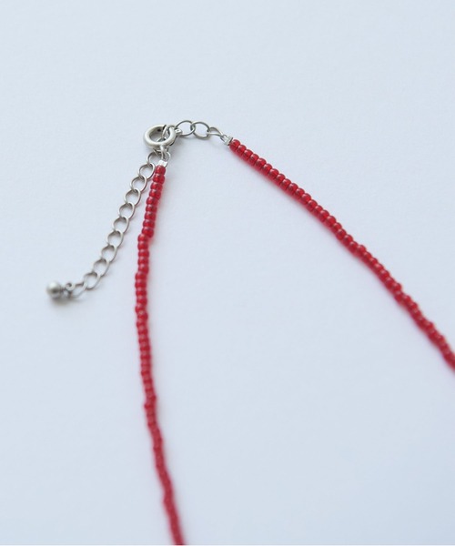 bulle de savon(ビュルデサボン)の「△mokumoku necklace(ネックレス・レディース・クリア/レッド・FREE)」の12枚目の写真