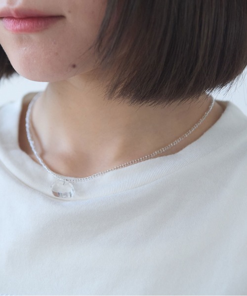 bulle de savon(ビュルデサボン)の「△mokumoku necklace(ネックレス・レディース・クリア/レッド・FREE)」の5枚目の写真