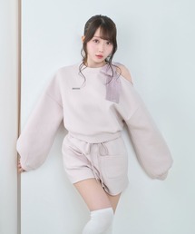 Rose Muse（ロゼミューズ）の「Organza ribbon sweat set up（セットアップ）」