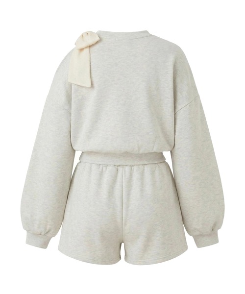 Rose Muse(ロゼミューズ)の「Organza ribbon sweat set up(セットアップ・レディース・オートミール/ピンク・FREE)」の6枚目の写真