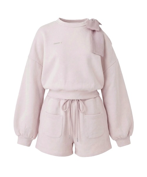 Rose Muse(ロゼミューズ)の「Organza ribbon sweat set up(セットアップ・レディース・オートミール/ピンク・FREE)」の10枚目の写真