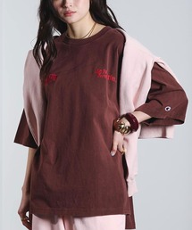 Champion | 【Champion別注】ROSEBUD x champion LOGO EMBROIDERY BIG TEE(Tシャツ/カットソー)