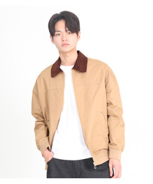 BUTTON SEOUL（ボタンソウル）の「コーデュロイカラーアウタージャンパー（ライトブラウン）（MA-1）」