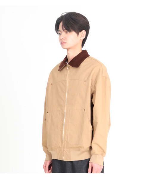 BUTTON SEOUL（ボタンソウル）の「コーデュロイカラーアウタージャンパー（ライトブラウン）（ブルゾン・メンズ・その他・M/L/XL）」の3枚目の写真
