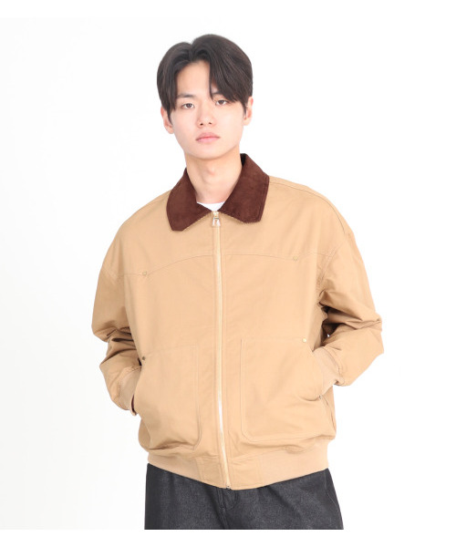BUTTON SEOUL（ボタンソウル）の「コーデュロイカラーアウタージャンパー（ライトブラウン）（ブルゾン・メンズ・その他・M/L/XL）」の9枚目の写真