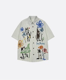 U:UME（ユーム）の「Cheerful Cat Print Shirt（シャツ/ブラウス）」