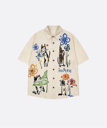 U:UME（ユーム）の「Cheerful Cat Print Shirt（シャツ/ブラウス）」